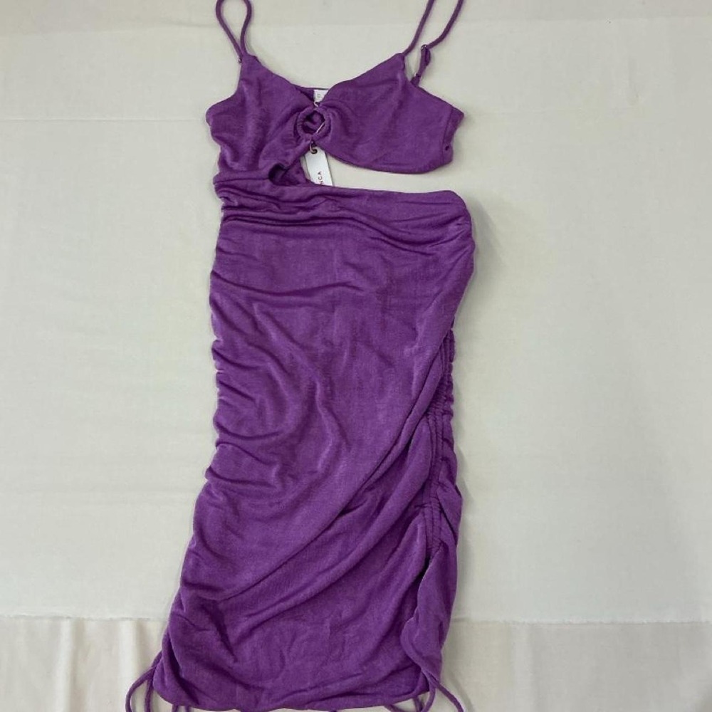 Brand new with tags O.Vianca purple bodycon midi dress
